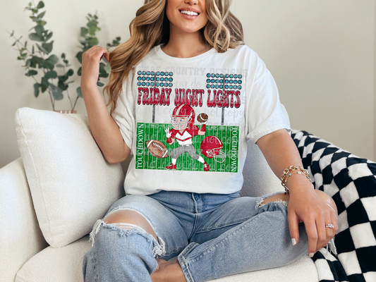 Friday Night Lights Red Glitter