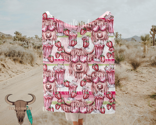 Strawberry Milkshake Club Blanket