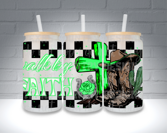 Walk By Faith 16OZ Green