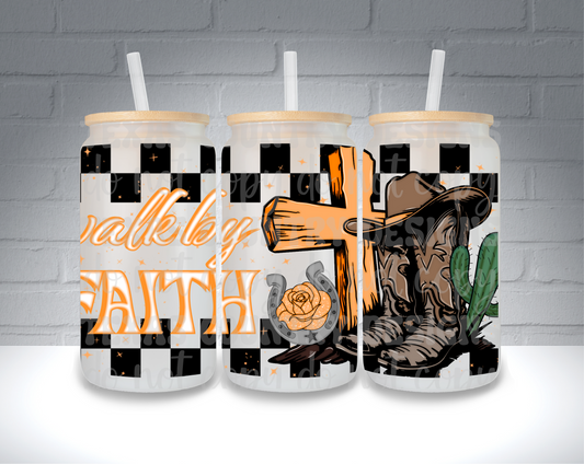 Walk By Faith 16OZ Orange