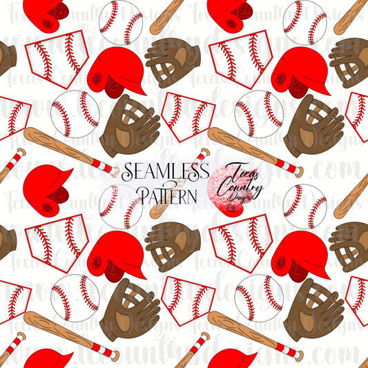 Baseball Seamless White