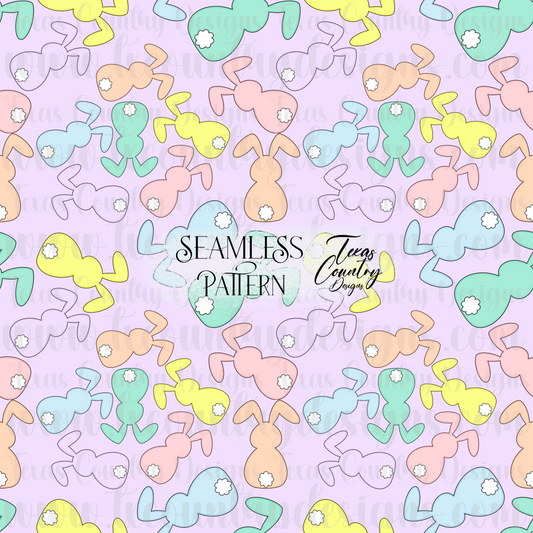 Pastel Bunny Seamless Purple