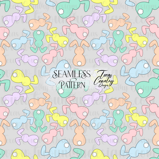 Pastel Bunny Seamless Gray