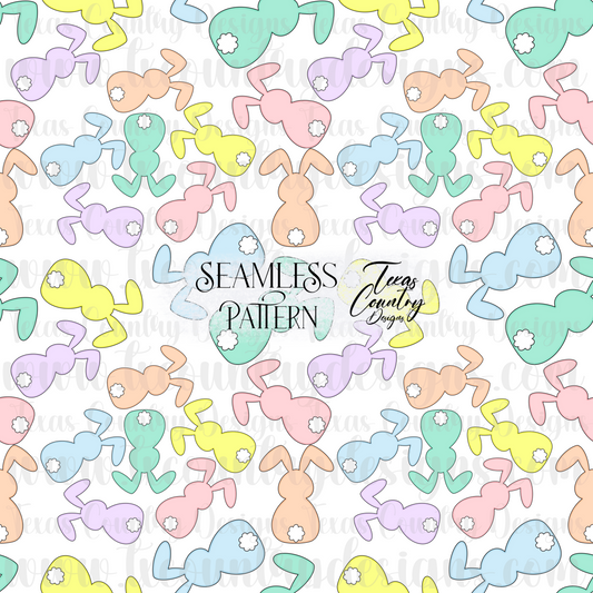 Pastel Bunny Seamless White