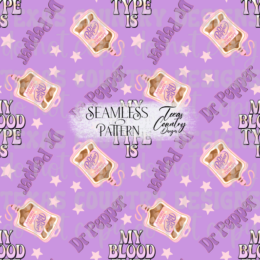 My Blood Type Is DP Purple Seamless