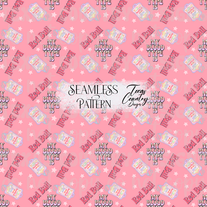 My Blood Type Is RB Pink Seamless