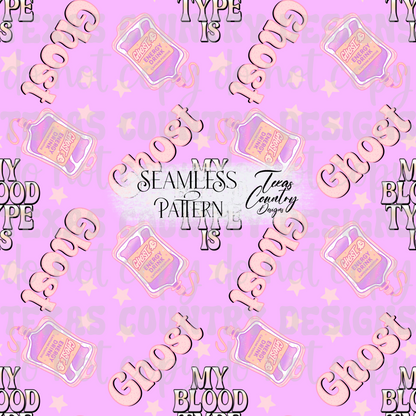 My Blood Type Is G Purple Seamless