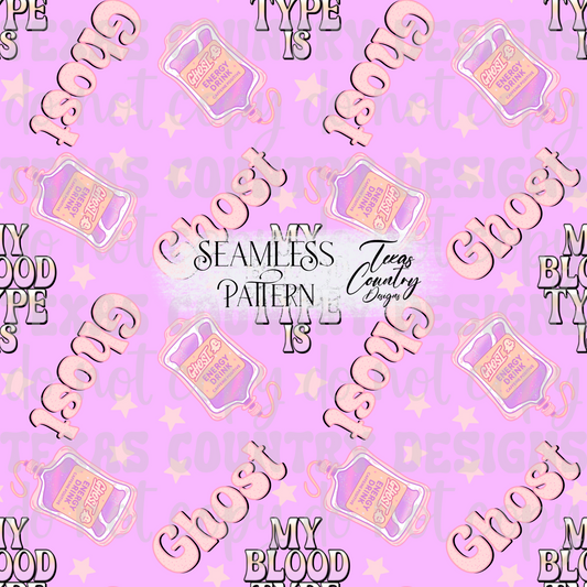 My Blood Type Is G Purple Seamless