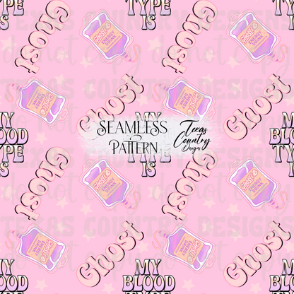 My Blood Type Is G Pink Seamless
