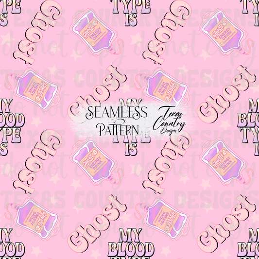 My Blood Type Is G Pink Seamless
