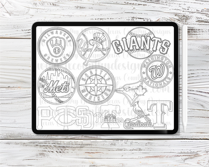 Baseball Logos Procreate Stamps