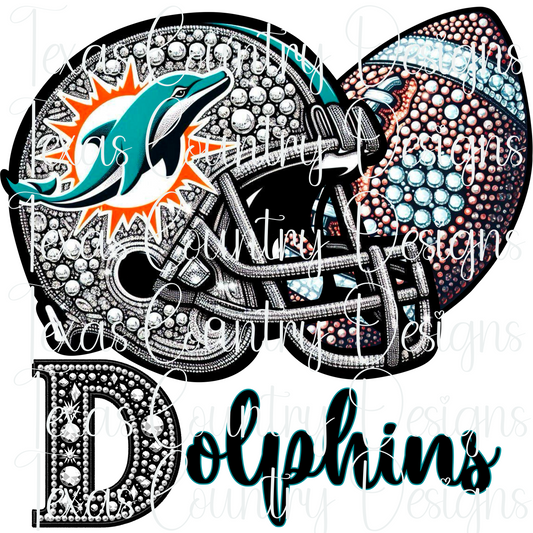 MD Rhinestone Football Helmet