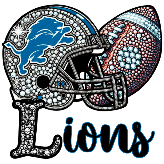 DL Rhinestone Football Helmet