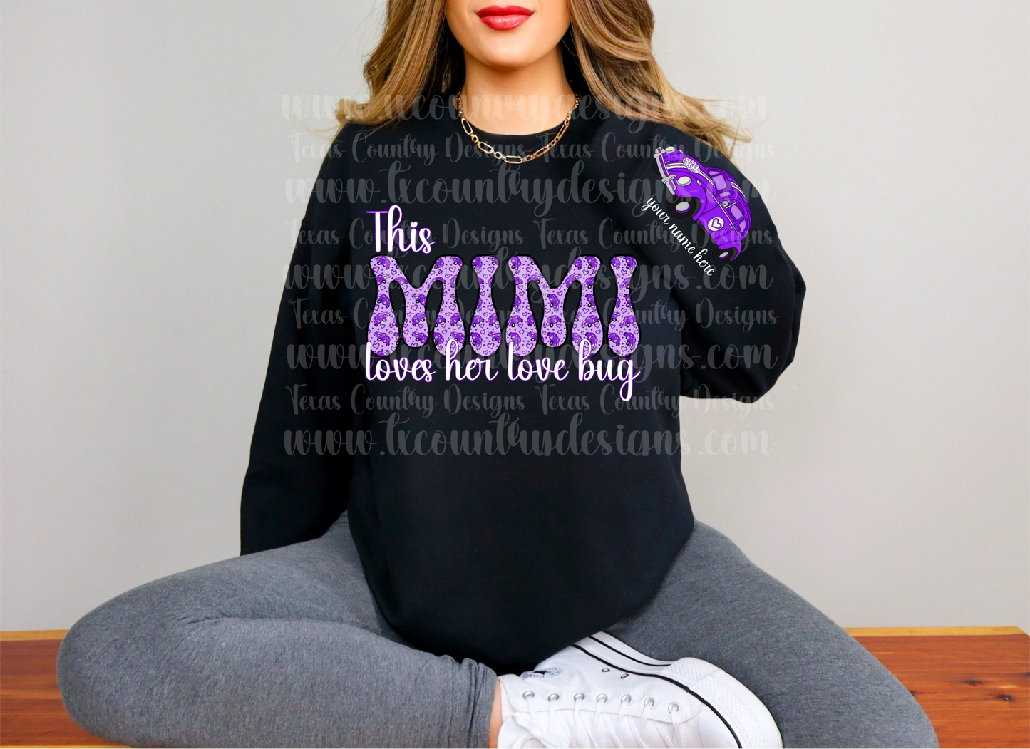 This Mimi Loves Her Love Bug(s) - Purple