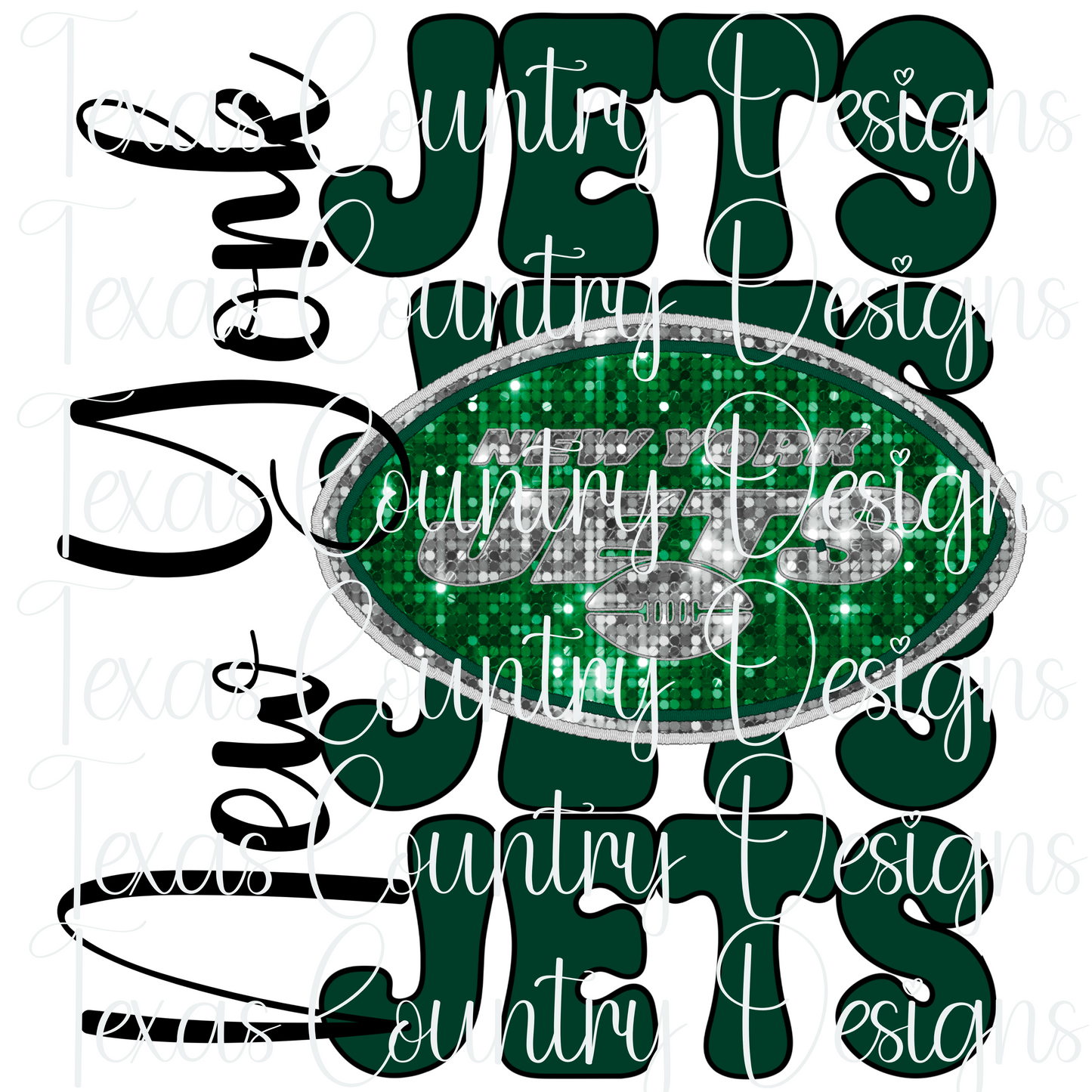 NYJ Sequin Logo