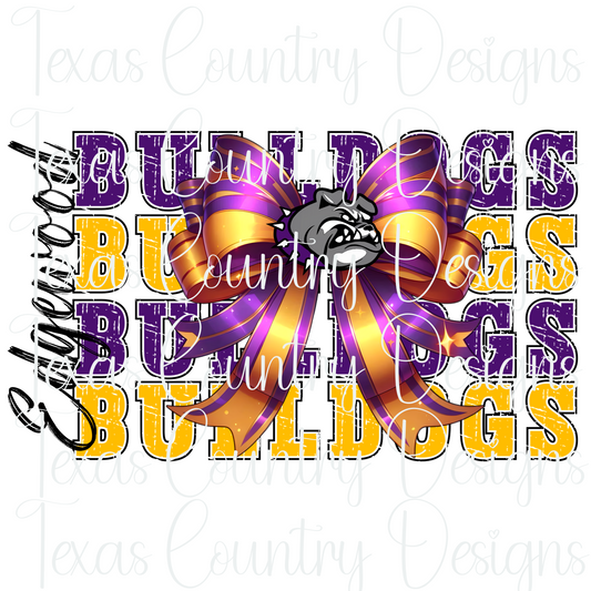 Edgewood Bulldogs Logo Bow