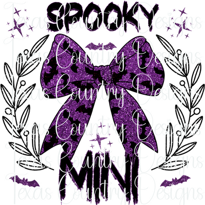 Spooky Mama/Mini Purple Glitter