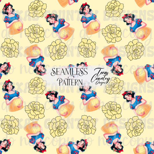 Sn-ow Whi-te Mother Seamless