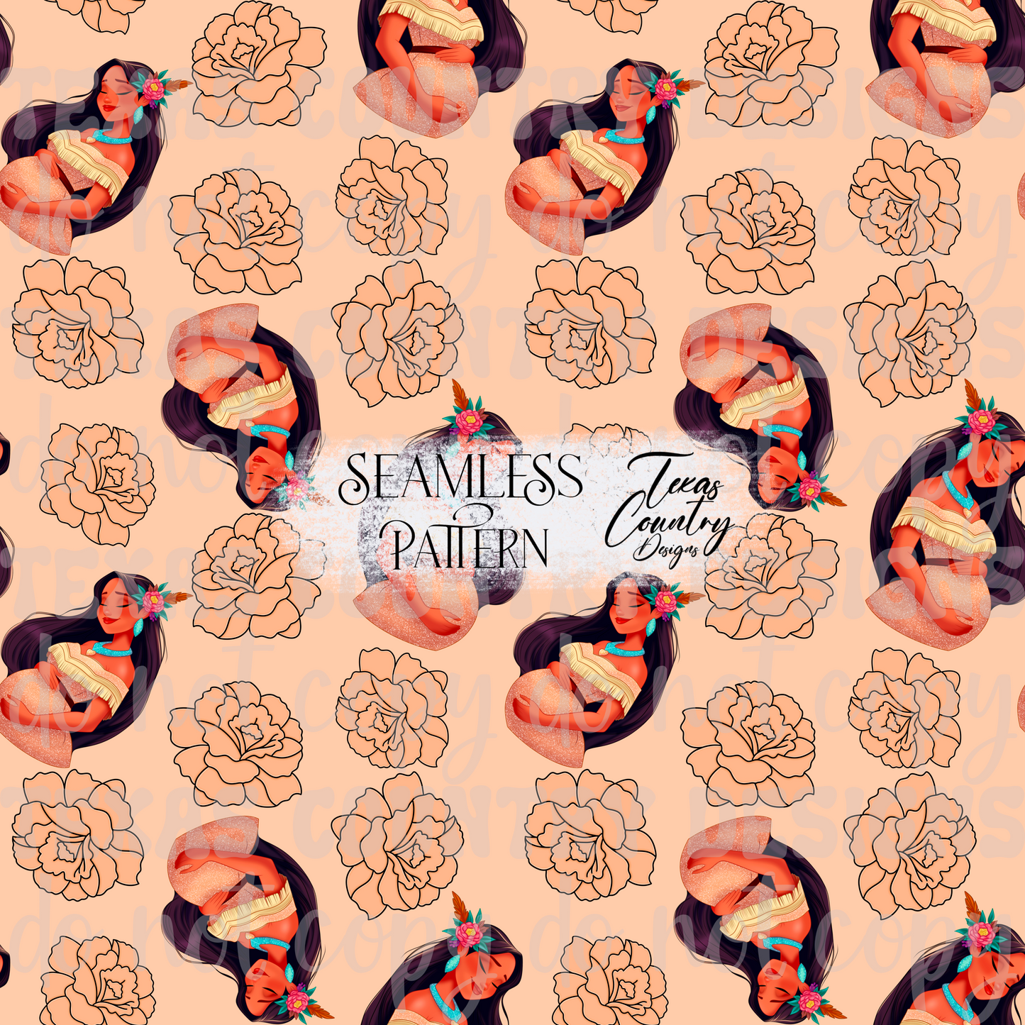 Poca-hontas Mother Seamless