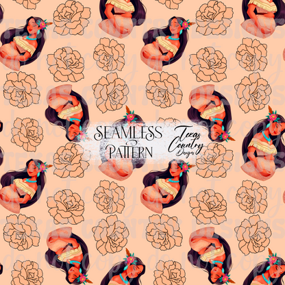 Poca-hontas Mother Seamless