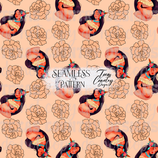 Poca-hontas Mother Seamless