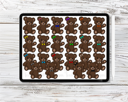Mama/Baby Bears Clipart Set