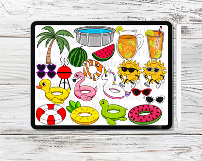 Summer Vibes Clipart Set