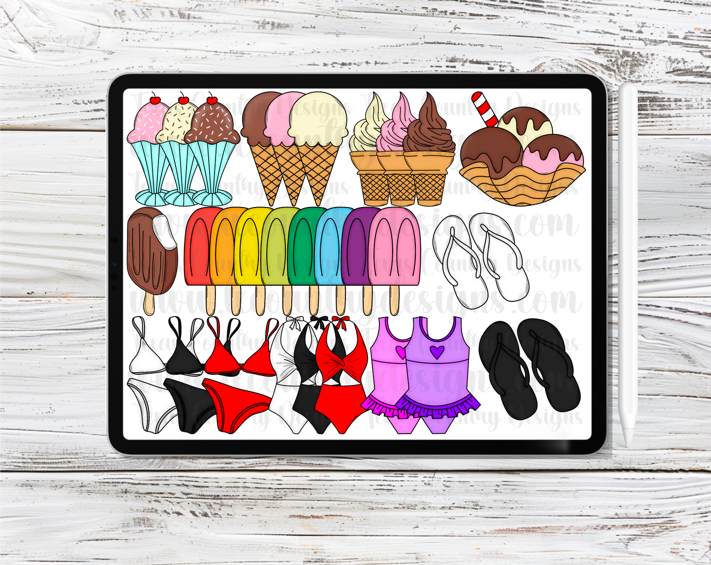Summer Vibes Clipart Set