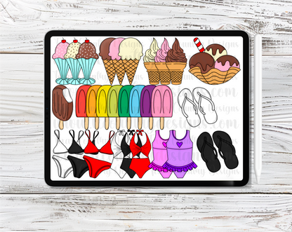 Summer Vibes Clipart Set