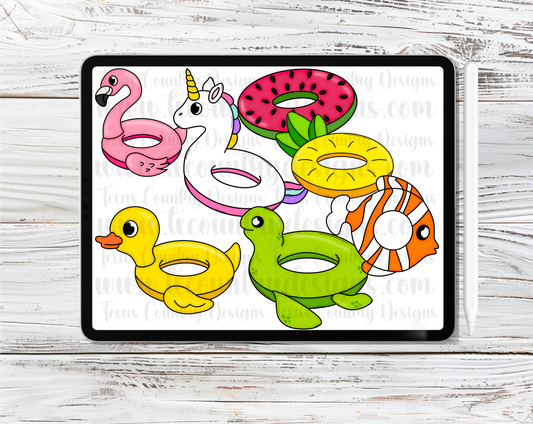 Decorative Floats Clipart Set