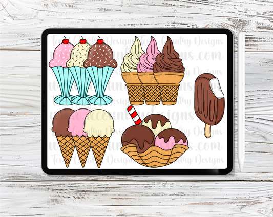 Ice Cream Clipart Set