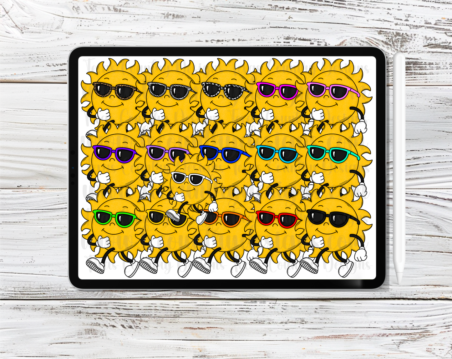 Cool Sunshine Clipart Set