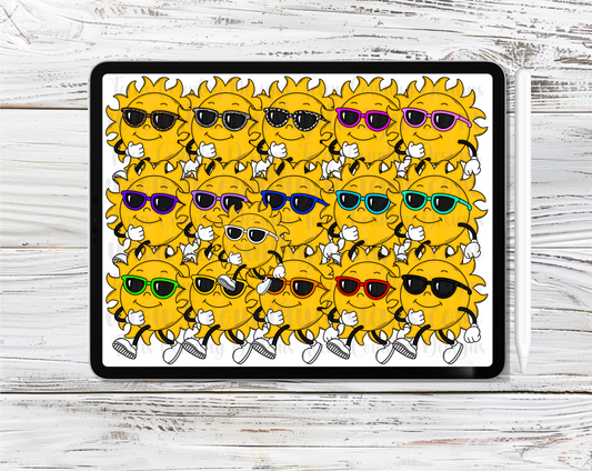 Cool Sunshine Clipart Set