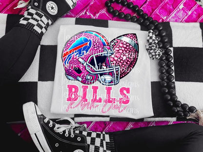 Pro Football Rhinestone Pink Out Helmets