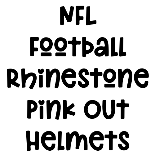 Pro Football Rhinestone Pink Out Helmets