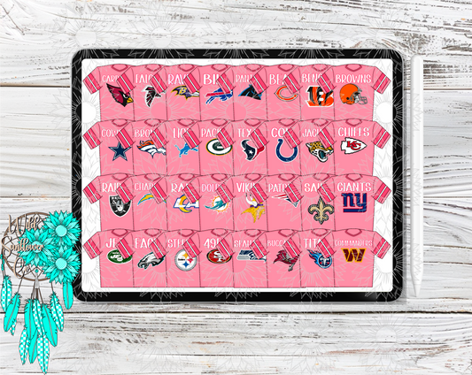 Pro Football Pink Out Jerseys