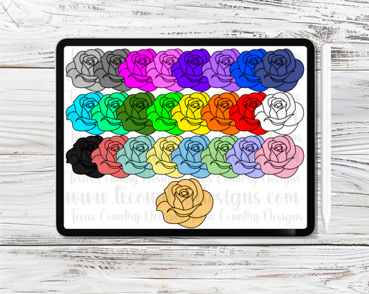 Roses Clipart Set