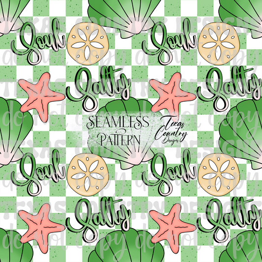 Salty Soul Green Tones Seamless