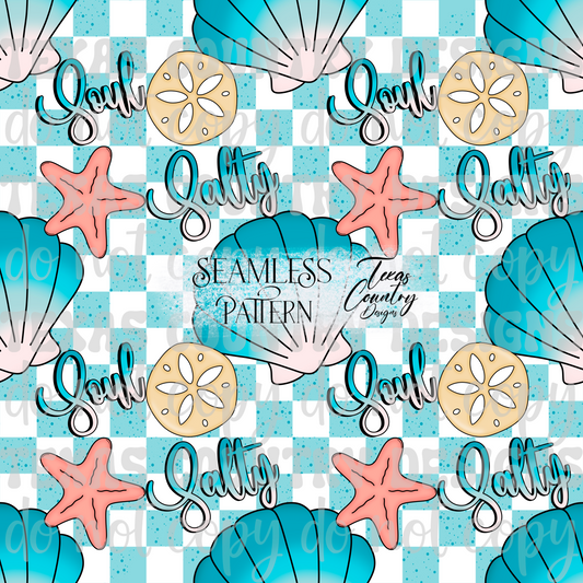 Salty Soul Blue Tones Seamless