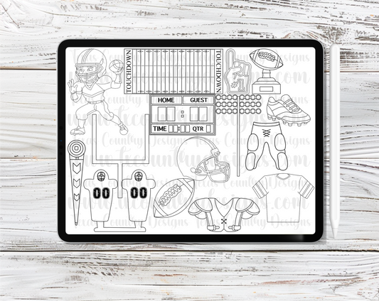 Football Procreate Stamp Set