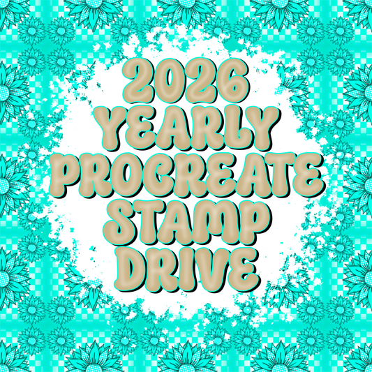 2026 Yearly Procreate Stamp Drive
