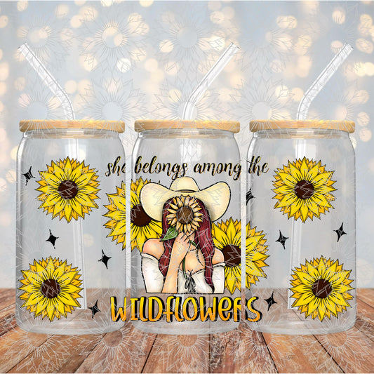 She Belongs Among The Wildflowers Red 16OZ