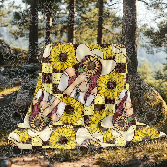 She Belongs Among The Wildflowers Red Checkered Seamless