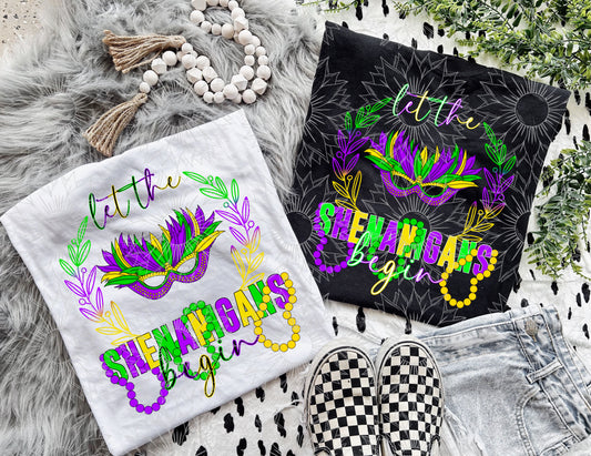 Let The Shenanigans Begin - Mardi Gras Mask