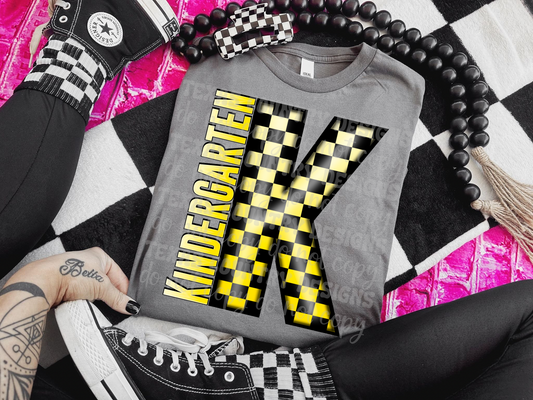 Kindergarten Yellow Checkered