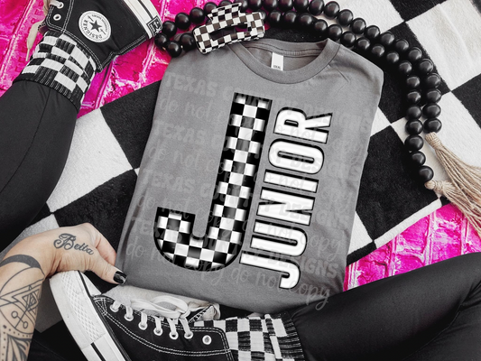 Junior Black Checkered