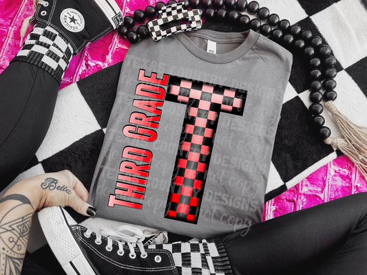 Third Grade Red Checkered