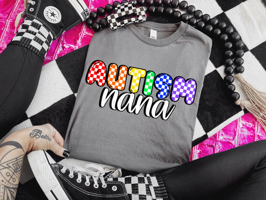 Autism Nana Checkered