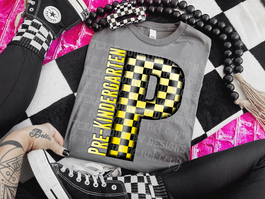Pre-Kindergarten Yellow Checkered