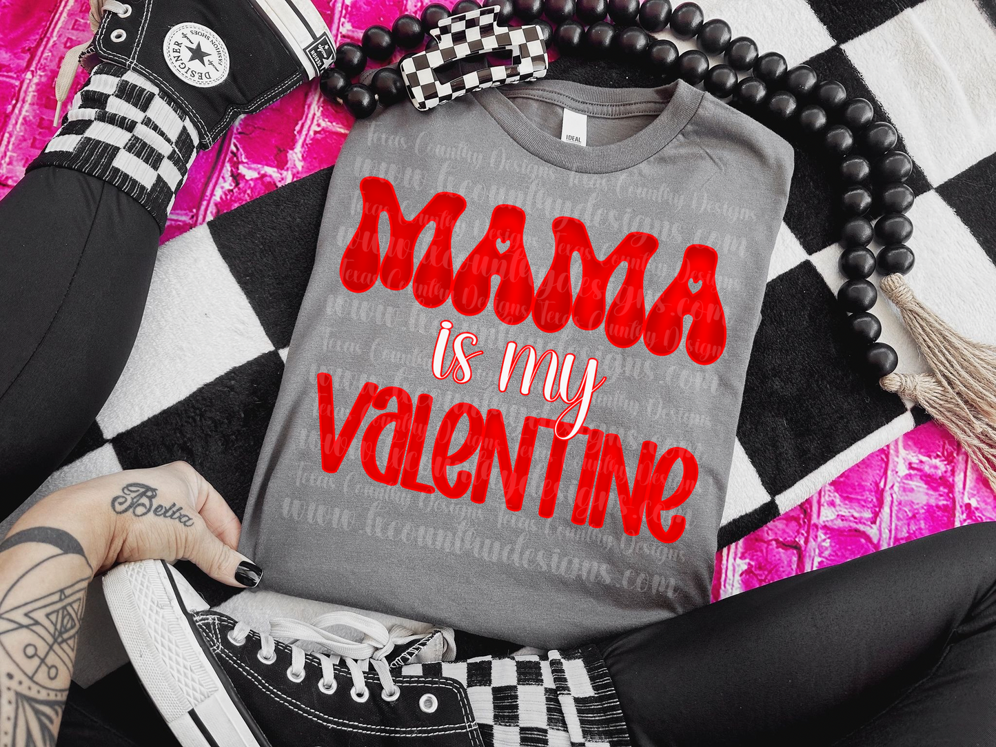 Mama is my Valentine - Red